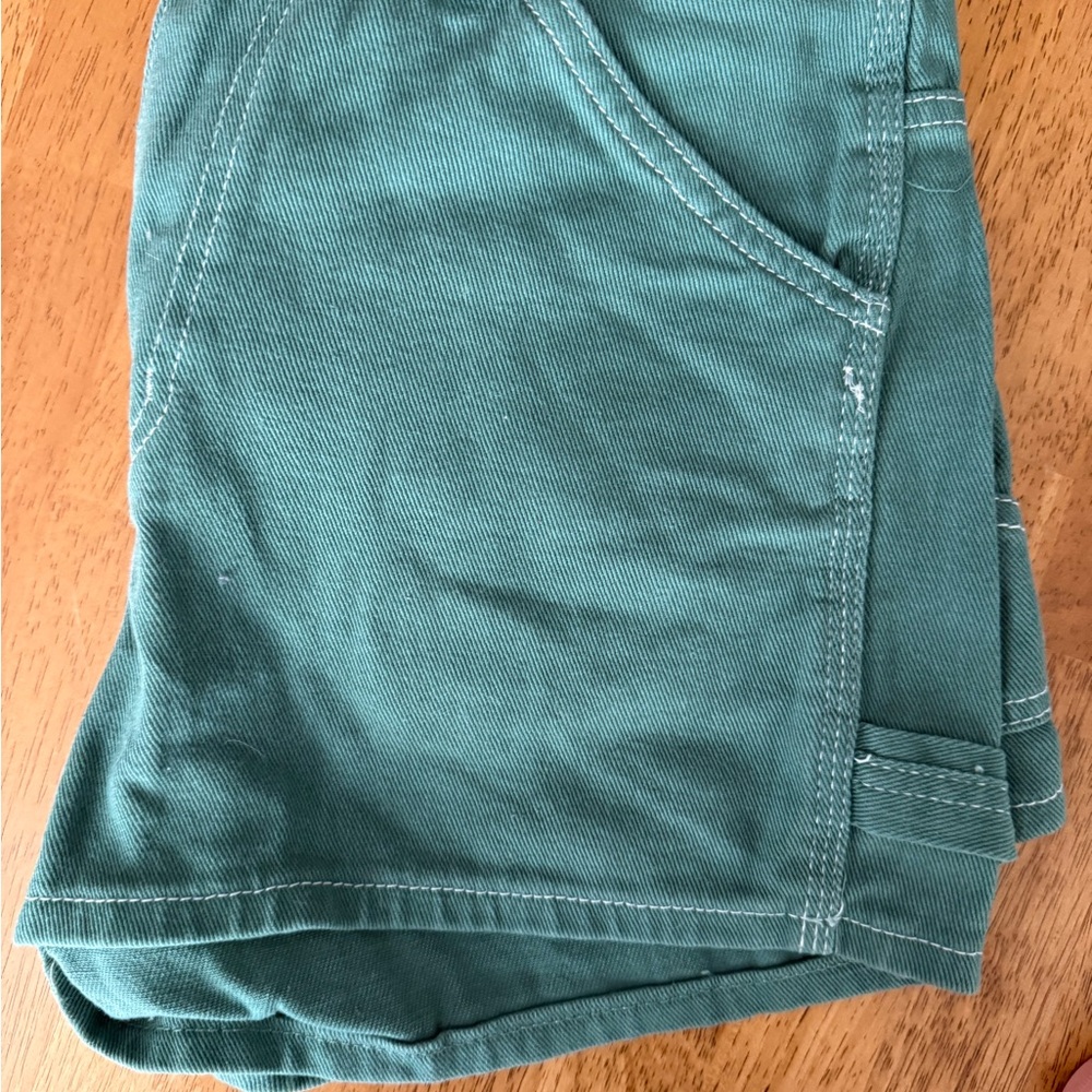 Green Jean Shorts